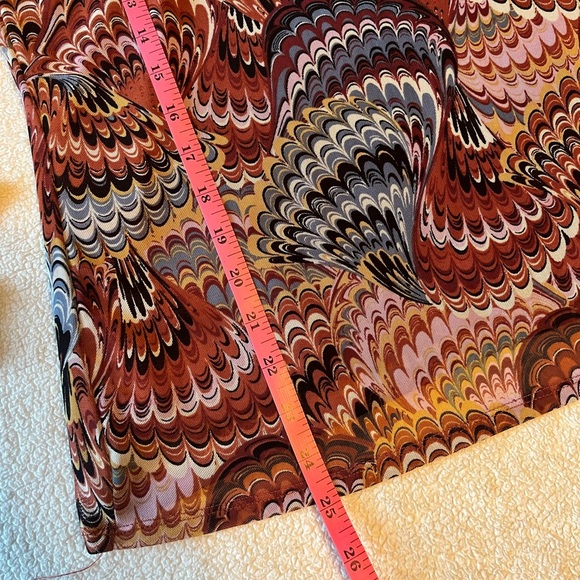 Eclair Long Sleeve Top, Sheer Layered Material. Earthy Boho Pattern, Women’s XL - Picture 5 of 9